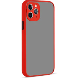 Kny Apple Iphone 11 Pro Max Kılıf Renkli Kenarlı Kamera Korumalı Buzlu Hux Kapak