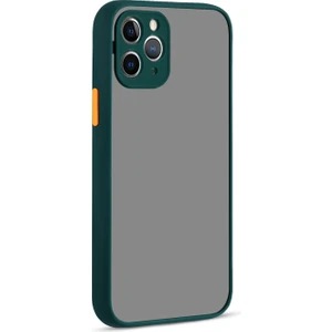 Kny Apple Iphone 11 Pro Max Kılıf Renkli Kenarlı Kamera Korumalı Buzlu Hux Kapak