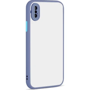 Kny Apple Iphone Xs Max Kılıf Renkli Kenarlı Kamera Korumalı Buzlu Hux Kapak