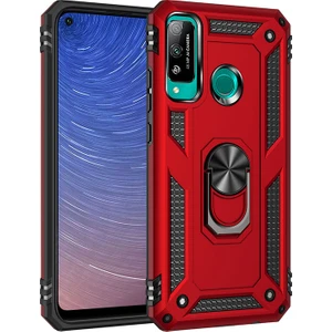 Kny Lg P40 Lite Kılıf Ultra Korumalı Yüzüklü Manyetik Vega Kapak