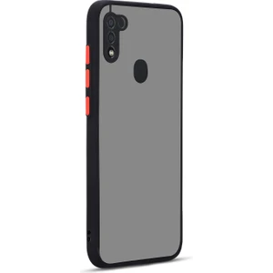 Kny Samsung Galaxy M11 Kılıf Renkli Kenarlı Kamera Korumalı Buzlu Hux Kapak