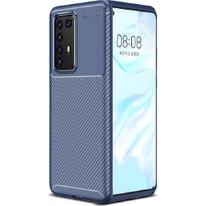 Kny Huawei P40 Pro Kılıf Karbon Desenli Lux Negro Silikon