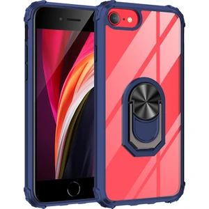 Kny Apple Iphone 6-6s Kılıf Silikon Kenarlı Renkli Yüzüklü Manyetik Mola Kapak