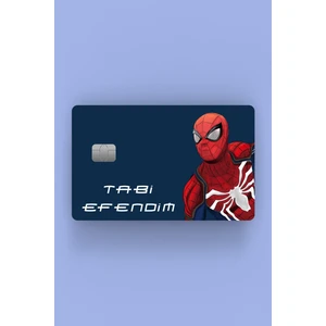 Spiderman Tabi Efendim Yazılı Kredi Kartı Sticker Kaplama
