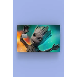 Groot Cartoon Kredi Kartı Sticker Kaplama