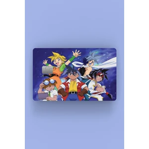 Beyblade Japon Takımı Kredi Kartı Sticker Kaplama