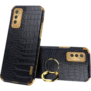 Zshskj Samsung Galaxy M52 5g  Için Deri Doku Telefon Kılıfı - Siyah (Yurt Dışından)