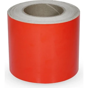 Reflektörlü Fosforlu Şerit Bant Kırmızı Düz Ikaz Bandı 12CM x 1mt