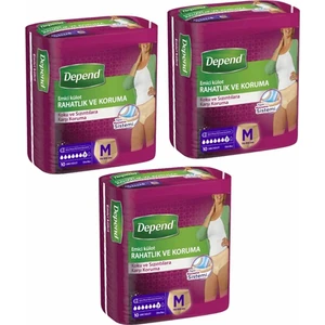 Emici Külot Bayan Orta Boy Medium Beden 10lu Paket 90 Adet