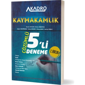 A Kadro Yayınları Kaymakamlık Çözümlü 5 Deneme (Ciltli)