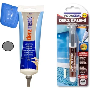 Derzmatik Derz Dolgu 360 gr Gri + Derz Kalemi Gri Set