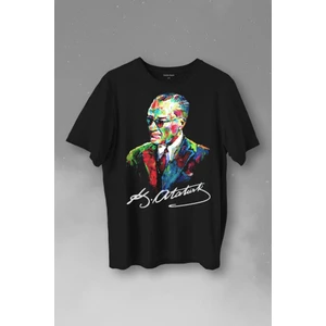 Kendim Seçtim Karizma Gözlüklü Gazi Mustafa Kemal Atatürk Portresi Baskılı Tişört  T-Shirt