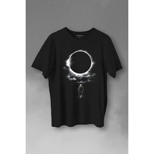 Kendim Seçtim Ay Üzerinde Kara Delik Dünyaya Abkan Astronot Cosmos Baskılı Tişört  T-Shirt