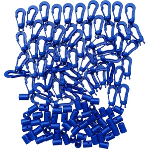 60PCS Plastik Kanca Bungee Kordon Karabiner Kancası Tüplü Dalış