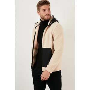 Regular Fit Fermuarlı Kapüşonlu Polar Hırka Erkek Hırka 5909005