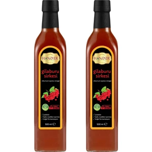 Hanzade Bitkisel Gilaburu Sirkesi Doğal Fermantasyon İçilebilir Katkısız Cam Şişe 2 x 500 ml