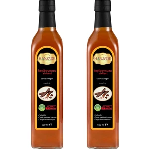 Hanzade Bitkisel Keçiboynuzu Sirkesi Doğal Fermantasyon İçilebilir Katkısız Cam Şişe 2 x 500 ml