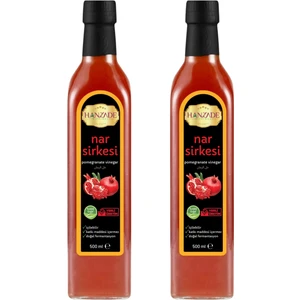 Hanzade Bitkisel Nar Sirkesi Doğal Fermantasyon İçilebilir Katkısız Cam Şişe 2 x 500 ml