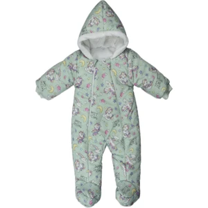 Podium Giyim Yeni  Sevimli Unicorn  Desenli  Patikli Welsoft Kozmonot-Tulum