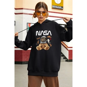 Nasa Bear Baskılı Sweatshirt