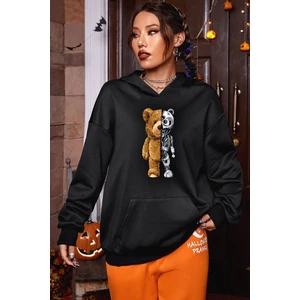 Boys Bear Baskılı Sweatshirt