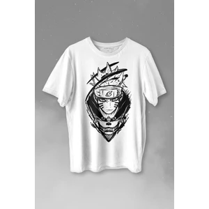 Kendim Seçtim Naruto Wolf Kakashi Anime Manga Baskılı Tişört  T-Shirt Beyaz