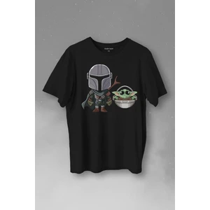 Kendim Seçtim Baby Yoda Mando Figür The Mandalorian Bebek Yoda Star Wars Baskılı Tişört  T-Shirt