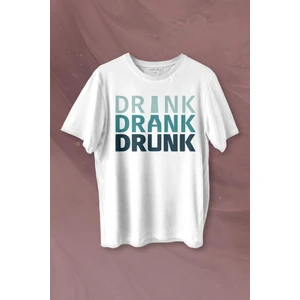 Kendim Seçtim Drink Drank Drunk Tipografi Baskılı Tişört  T-Shirt