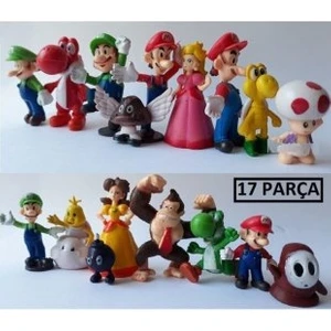 Rugala Avm Süper Mario Figürleri Full Set 17 Parça Oyuncak -Rgl