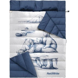 Zarf Tarzı Yastıklı Çift Kişilik Pamuklu Uyku Tulumu Comfort (Polar Bear)