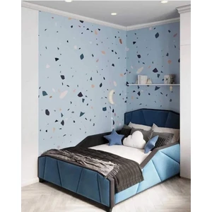 Puf Bebe Montessori 120 x 200 cm Mavi Çocuk Yatağı Yatak Dahildir