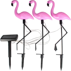 Güneş Bahçe Işıkları Açık, Toifucos 3 Adet / Takım Flamingo Güneş Işıkları Bahçe Pembe Flamingo Güneş Bahçesi Işıkları Su Geçirmez LED Işık Çim Lamba (Yurt Dışından)