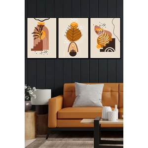 3 Parça Modern Tarzda Dijital Baskı Tablo Seti