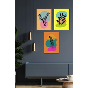 3 Parça Modern Tarzda Dijital Baskı Tablo Seti