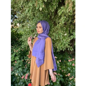Ipekyolu Eşarp Siyane Scarf Kendinden Kırışık Kumaş Tek Renk Jazz Şal