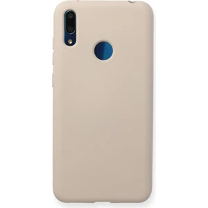 Happycase Huawei Y7 2019 Kılıf Nano Içi Kadife  Silikon - Kemik