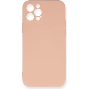 Happycase iPhone 12 Pro Max Kılıf Nano Içi Kadife  Silikon - Pudra