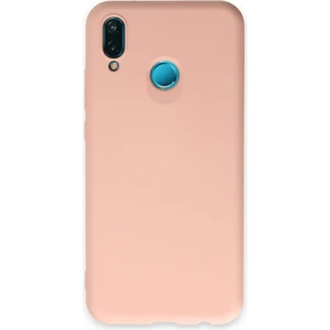 Happycase Huawei P20 Lite Kılıf Nano Içi Kadife  Silikon - Pudra