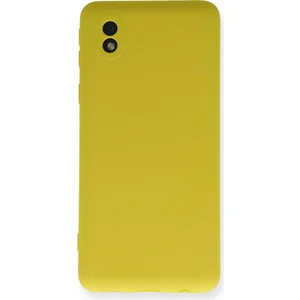 Happycase Samsung Galaxy A01 Core Kılıf Nano Içi Kadife  Silikon - Sarı