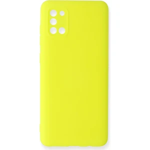Happycase Samsung Galaxy A31 Kılıf Nano Içi Kadife  Silikon - Sarı