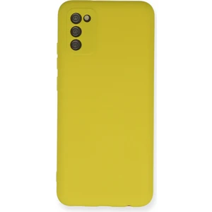 Happycase Samsung Galaxy A02S Kılıf Nano Içi Kadife  Silikon - Sarı