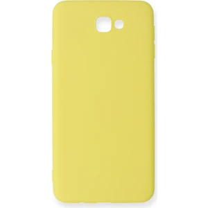 Happycase Samsung Galaxy J7 Prime Kılıf Nano Içi Kadife  Silikon - Mat Sarı