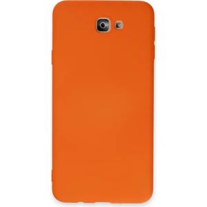 Happycase Samsung Galaxy J7 Prime Kılıf Nano Içi Kadife  Silikon - Turuncu
