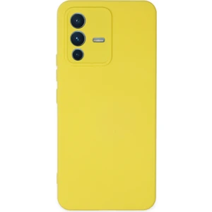 Happycase Vivo V23 5g Kılıf Nano Içi Kadife  Silikon - Sarı