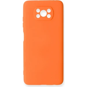 Happycase Xiaomi Pocophone X3 Pro Kılıf Nano Içi Kadife  Silikon - Turuncu