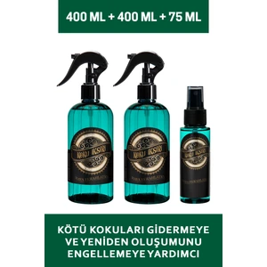 Koku İksiri Bütün Kötü Kokulara Son 3 Lü Set 2 Adet 400 ml 1 Adet Araba Boy 75 ml Koku Giderici 875ML