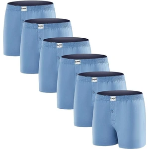 6'lı Erkek Havlubel Düğmeli Penye Boxer