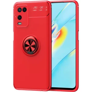 Kny Oppo A54 Kılıf Yüzüklü Manyetik Ravel Silikon