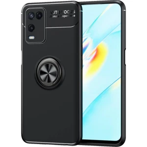 Kny Oppo A54 Kılıf Yüzüklü Manyetik Ravel Silikon