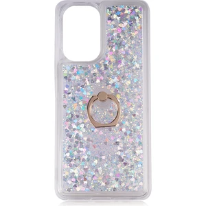 Kny Xiaomi Mi 11i Kılıf Sulu Simli Renkli Yüzüklü Milce Silikon